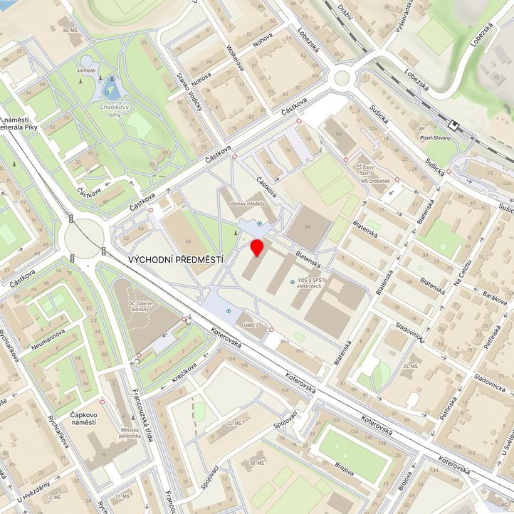 Mapa školy z Mapy.cz