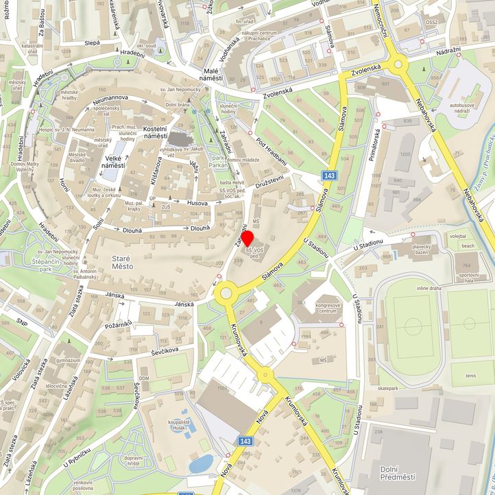 Mapa školy z Mapy.cz