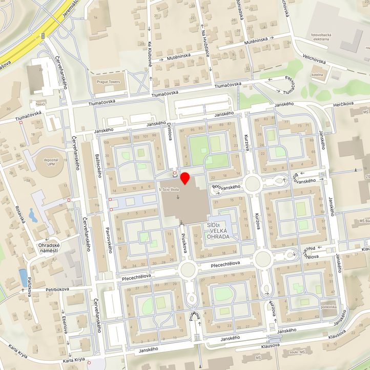 Mapa školy z Mapy.cz