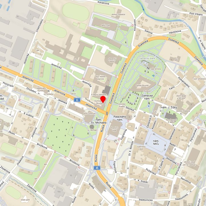 Mapa školy z Mapy.cz