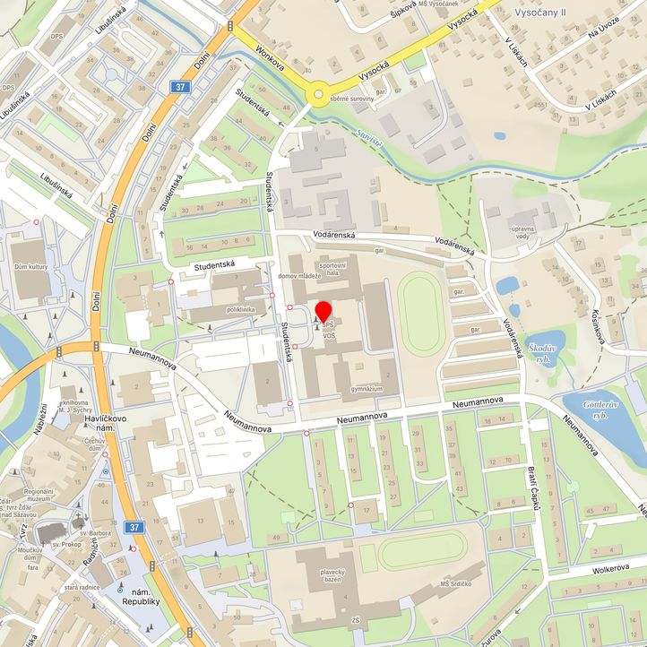 Mapa školy z Mapy.cz