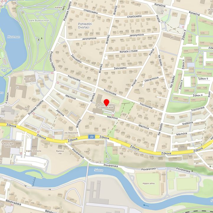 Mapa školy z Mapy.cz