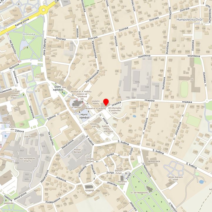 Mapa školy z Mapy.cz