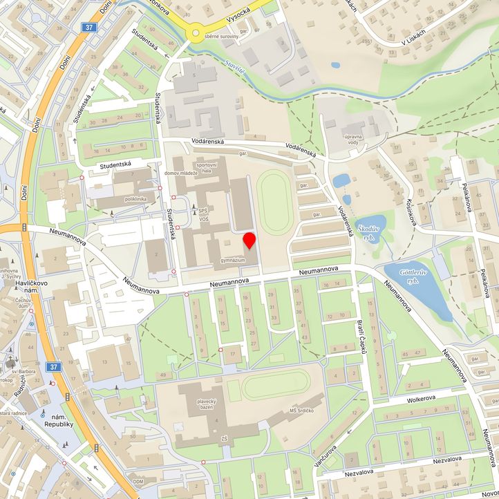 Mapa školy z Mapy.cz