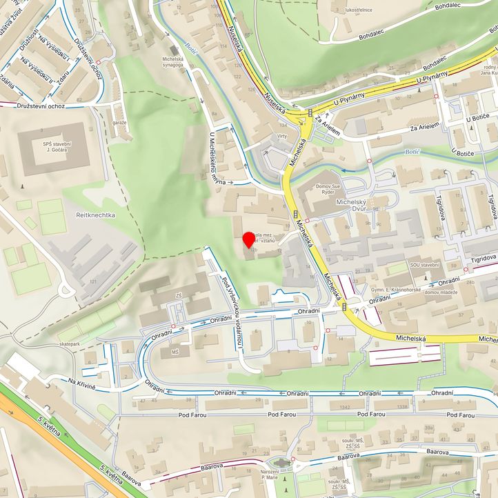 Mapa školy z Mapy.cz