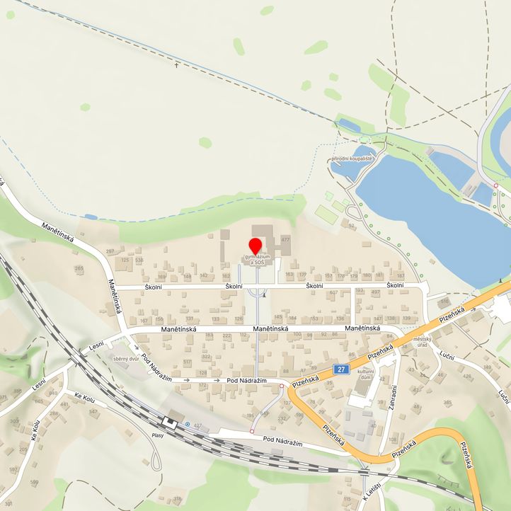 Mapa školy z Mapy.cz