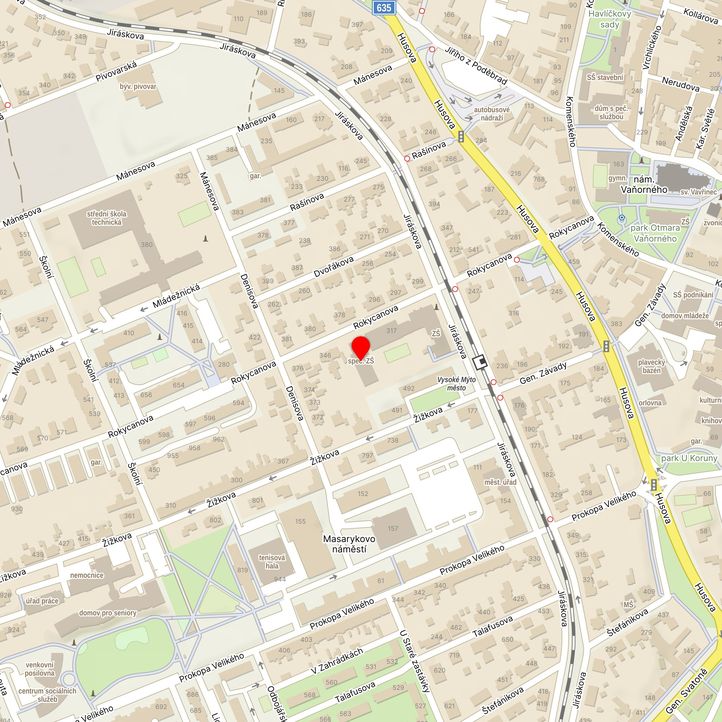 Mapa školy z Mapy.cz