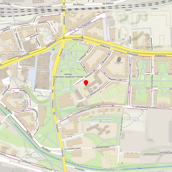 Mapa školy z Mapy.cz