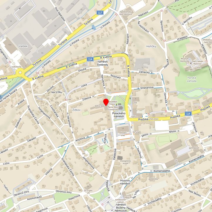 Mapa školy z Mapy.cz