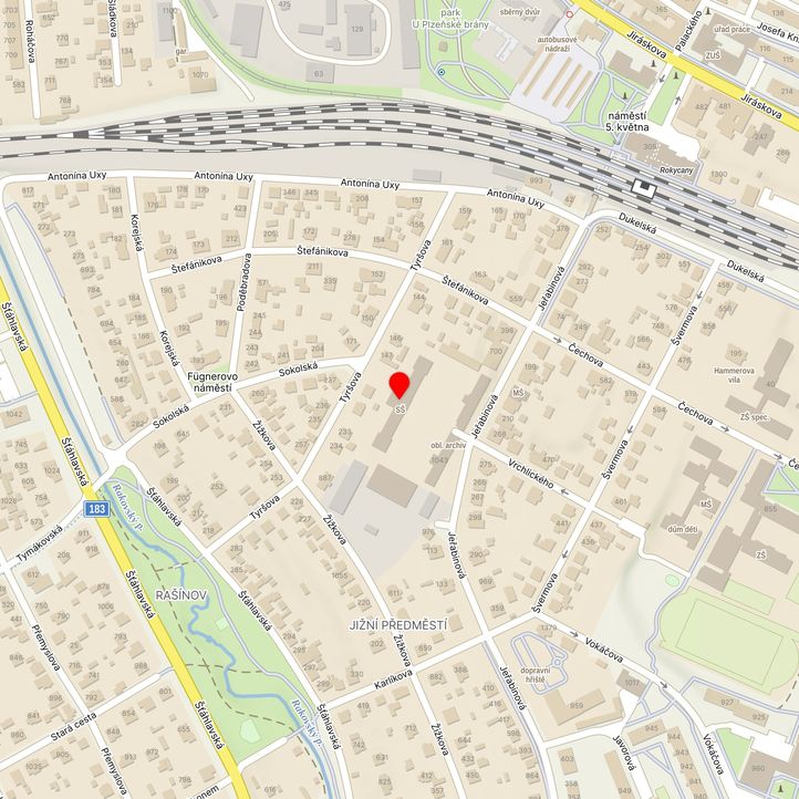 Mapa školy z Mapy.cz