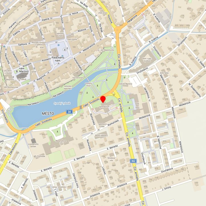 Mapa školy z Mapy.cz