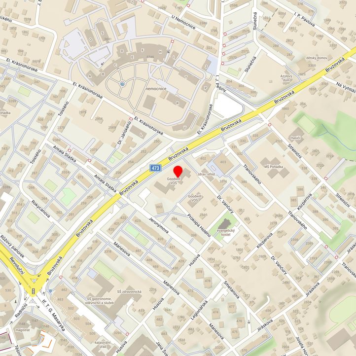 Mapa školy z Mapy.cz