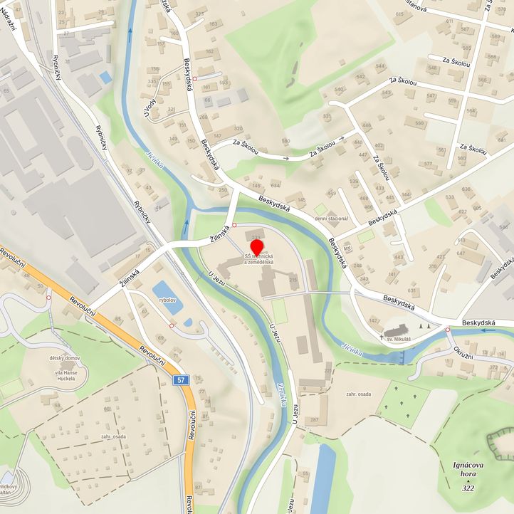 Mapa školy z Mapy.cz