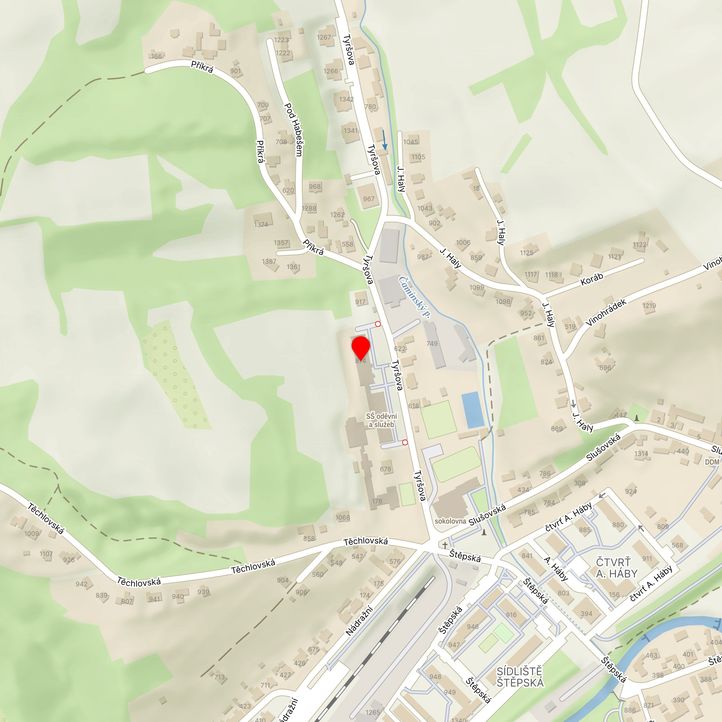 Mapa školy z Mapy.cz