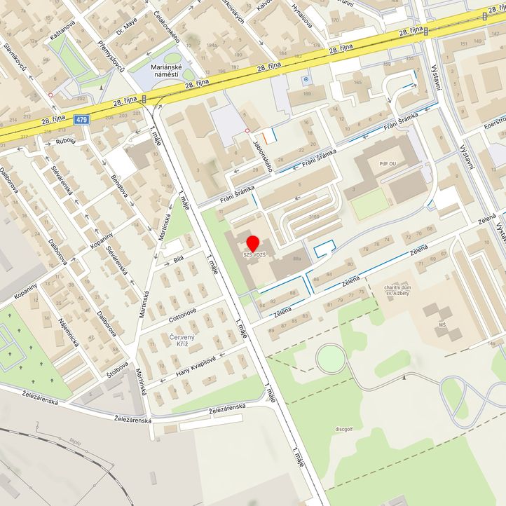 Mapa školy z Mapy.cz