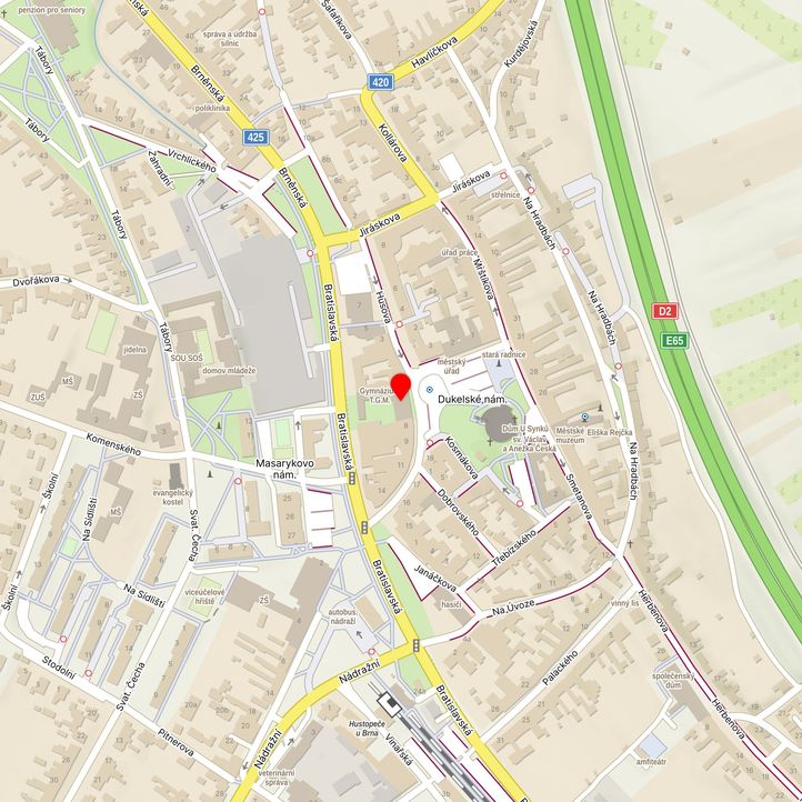 Mapa školy z Mapy.cz