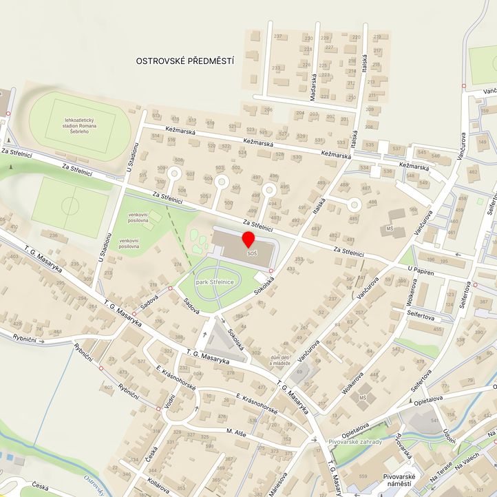 Mapa školy z Mapy.cz