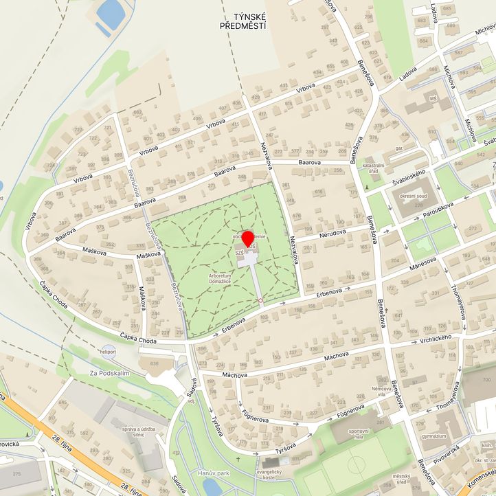 Mapa školy z Mapy.cz