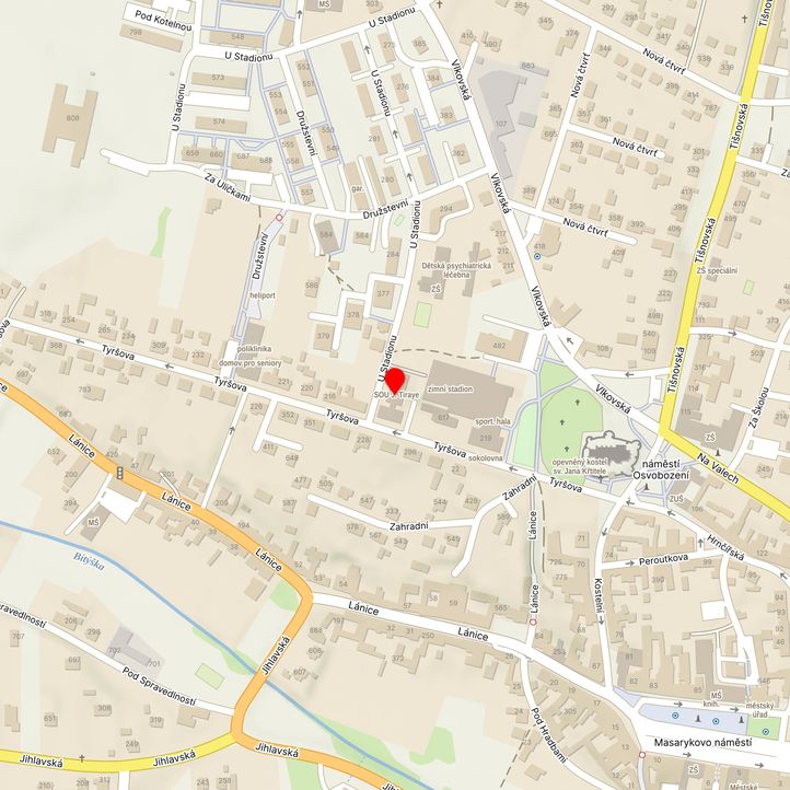 Mapa školy z Mapy.cz