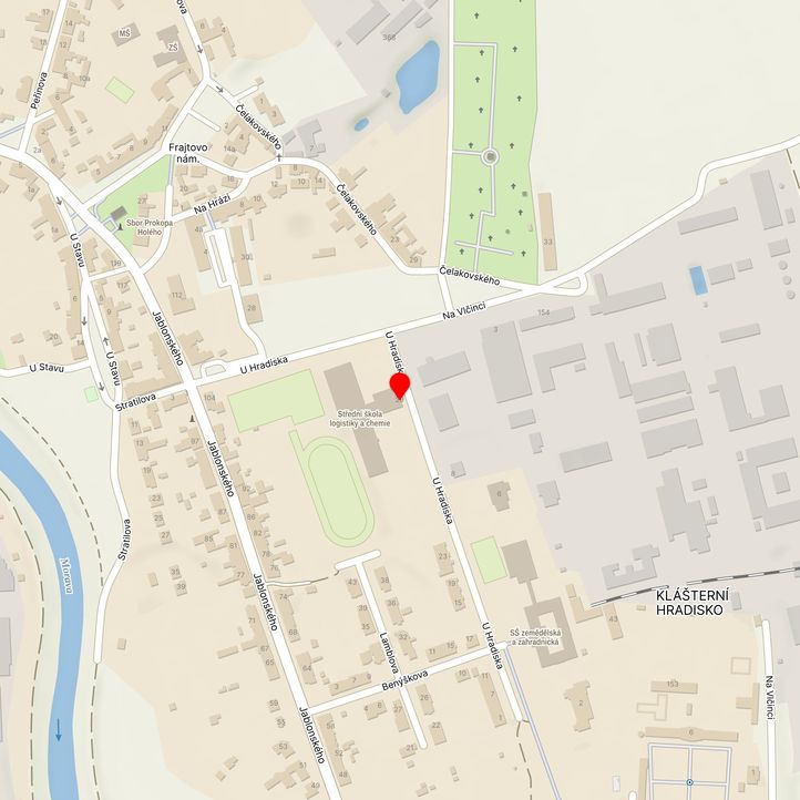 Mapa školy z Mapy.cz