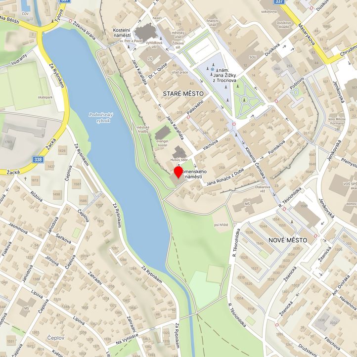 Mapa školy z Mapy.cz