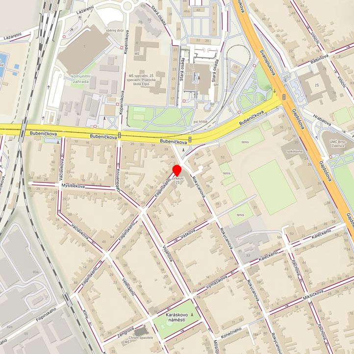 Mapa školy z Mapy.cz