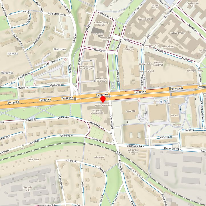 Mapa školy z Mapy.cz