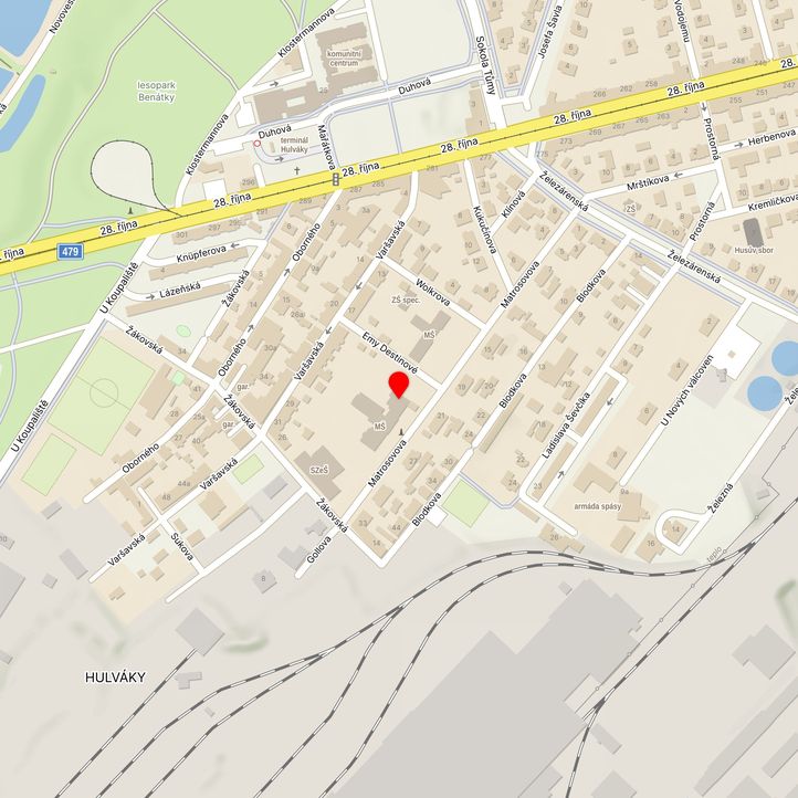 Mapa školy z Mapy.cz