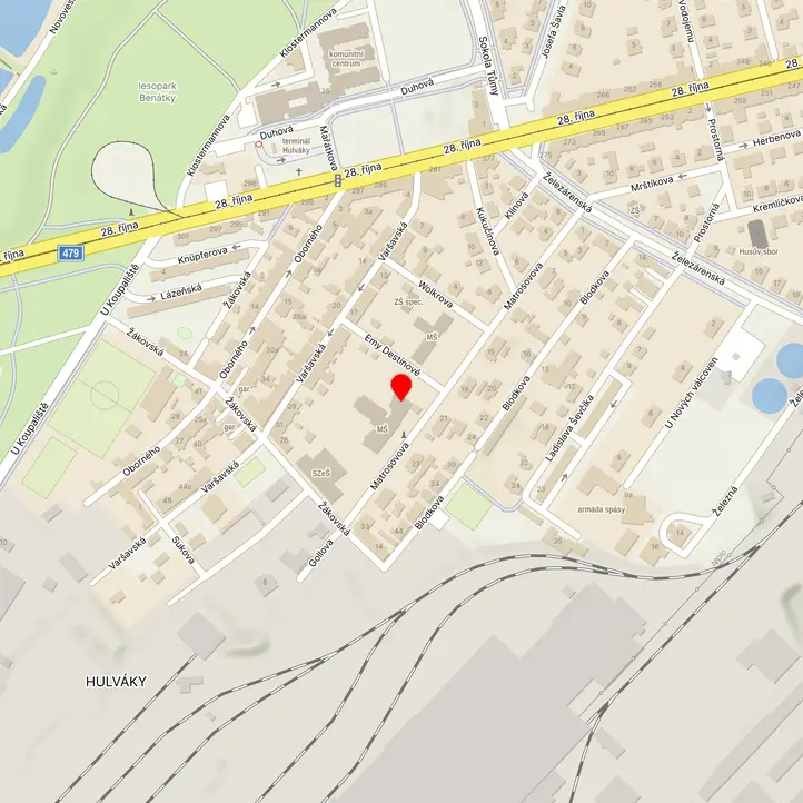Mapa školy z Mapy.cz