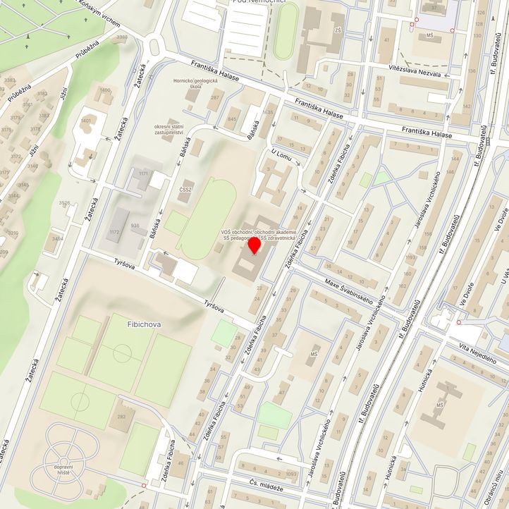 Mapa školy z Mapy.cz