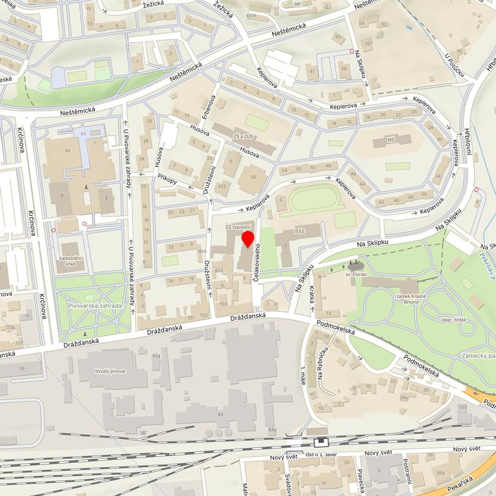 Mapa školy z Mapy.cz