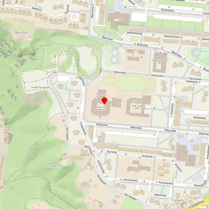 Mapa školy z Mapy.cz