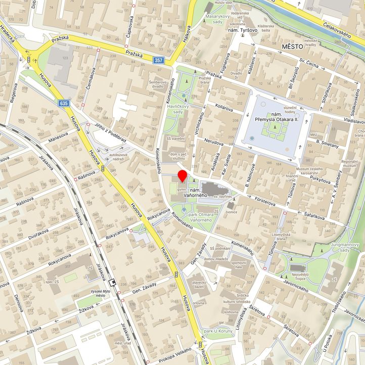 Mapa školy z Mapy.cz