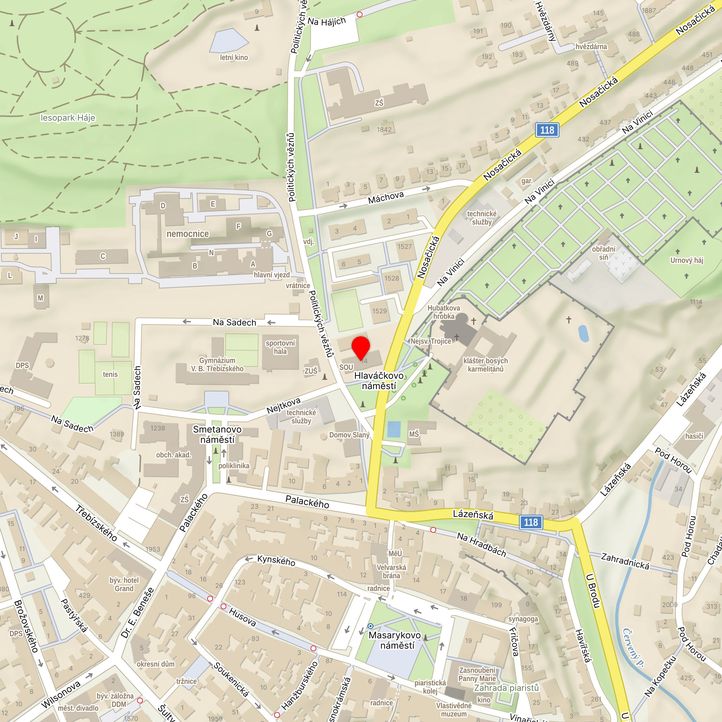 Mapa školy z Mapy.cz