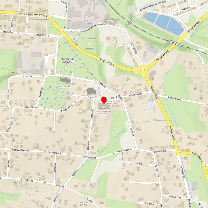 Mapa školy z Mapy.cz