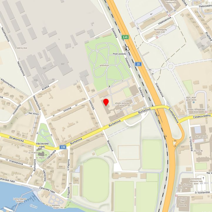 Mapa školy z Mapy.cz