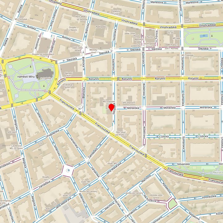 Mapa školy z Mapy.cz