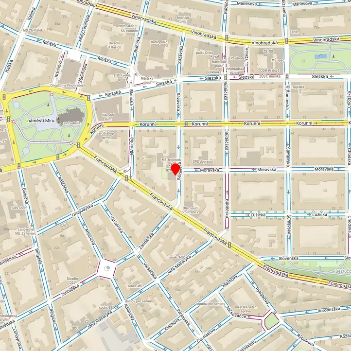 Mapa školy z Mapy.cz