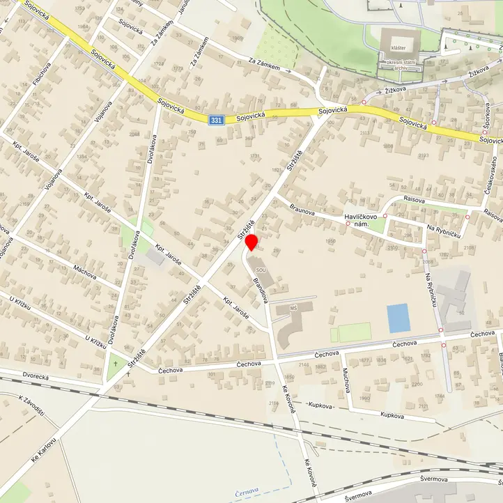 Mapa školy z Mapy.cz