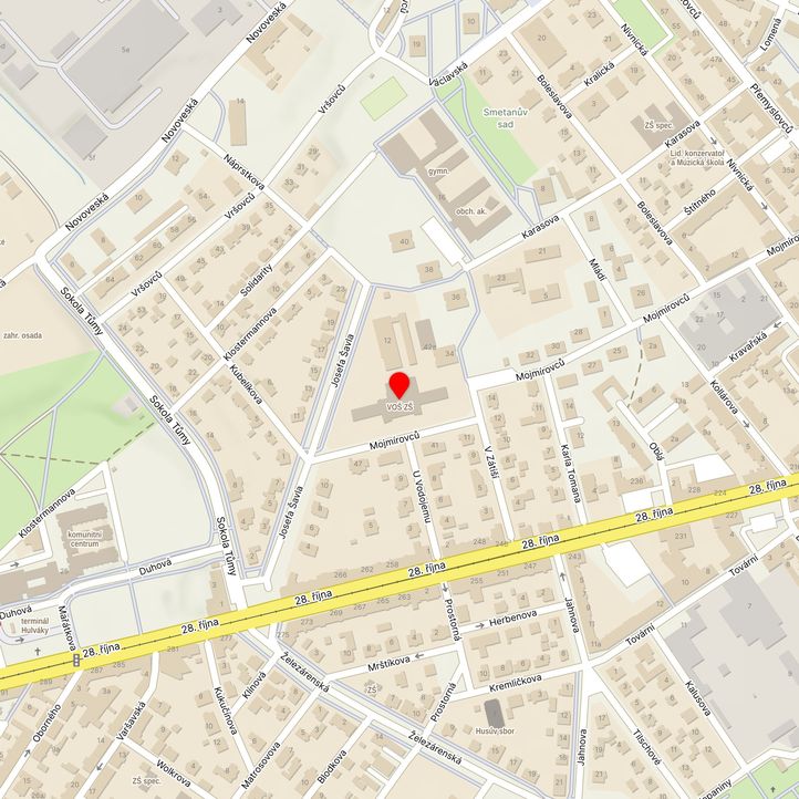 Mapa školy z Mapy.cz