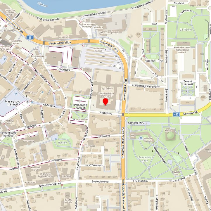 Mapa školy z Mapy.cz