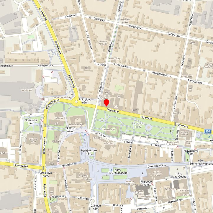 Mapa školy z Mapy.cz