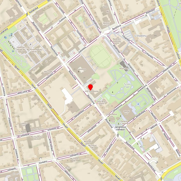 Mapa školy z Mapy.cz