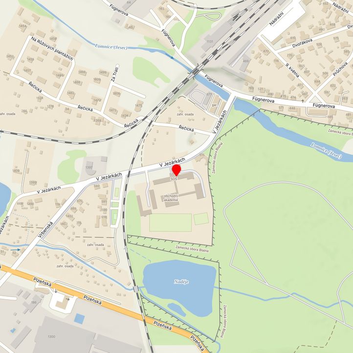 Mapa školy z Mapy.cz