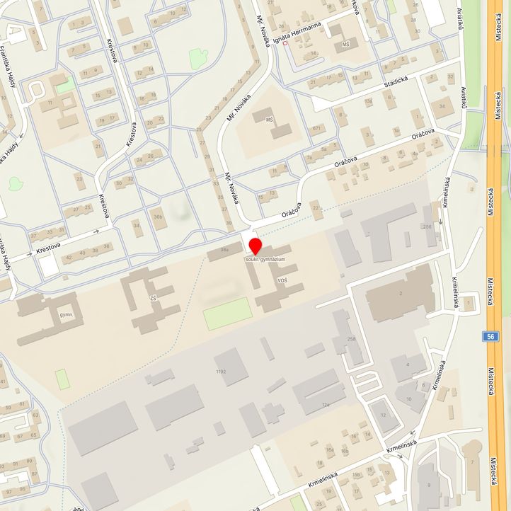 Mapa školy z Mapy.cz
