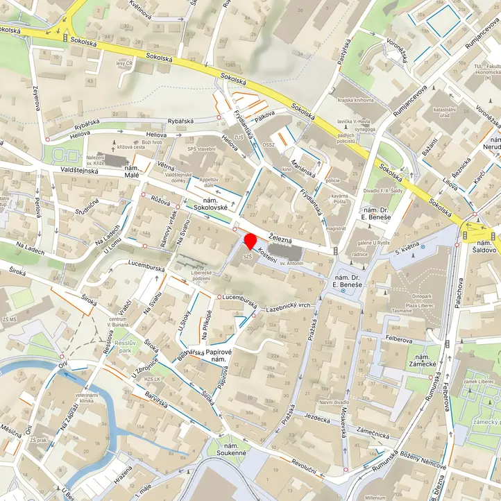 Mapa školy z Mapy.cz