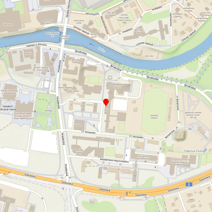 Mapa školy z Mapy.cz