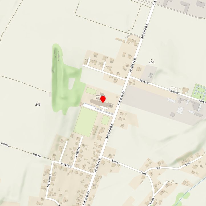 Mapa školy z Mapy.cz