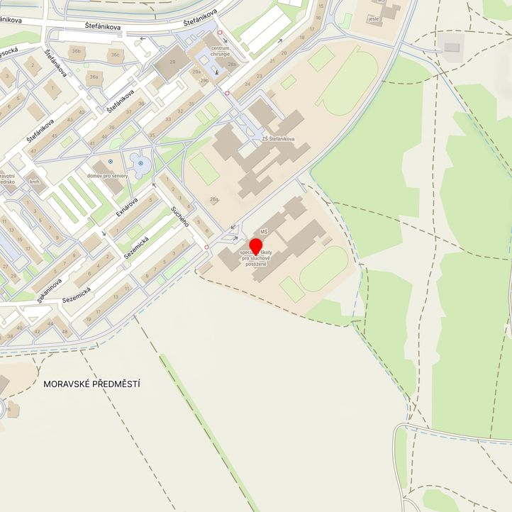 Mapa školy z Mapy.cz