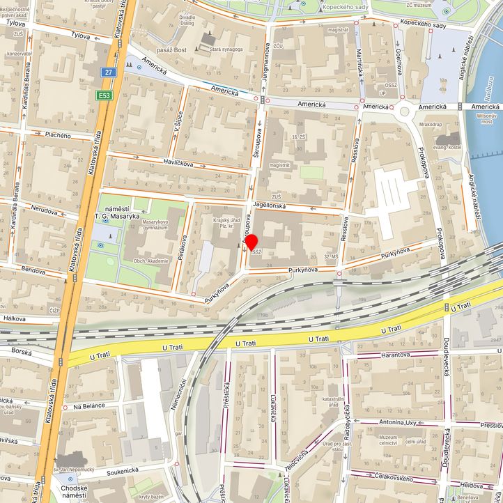 Mapa školy z Mapy.cz